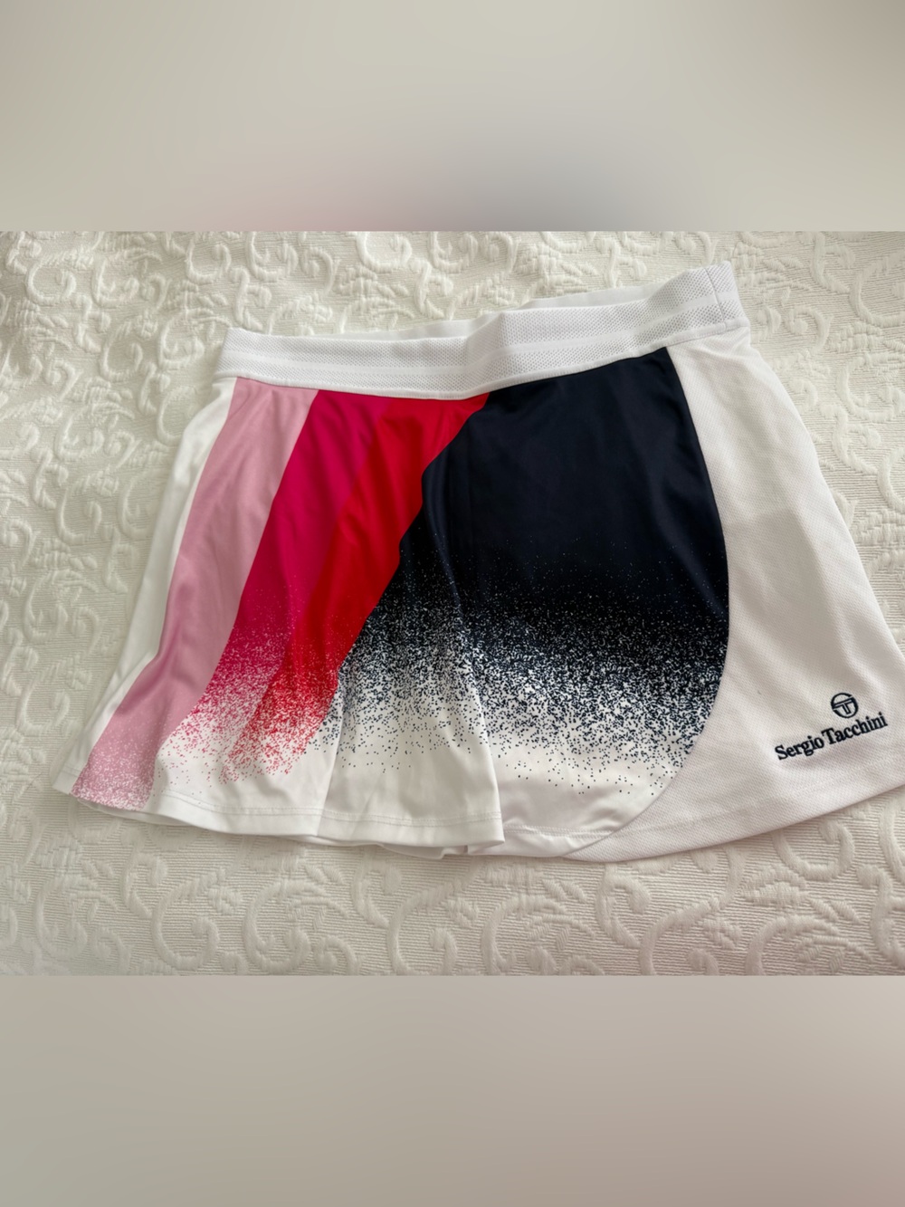 Sergio Tacchini Pink, Red & Black Tennis Skort